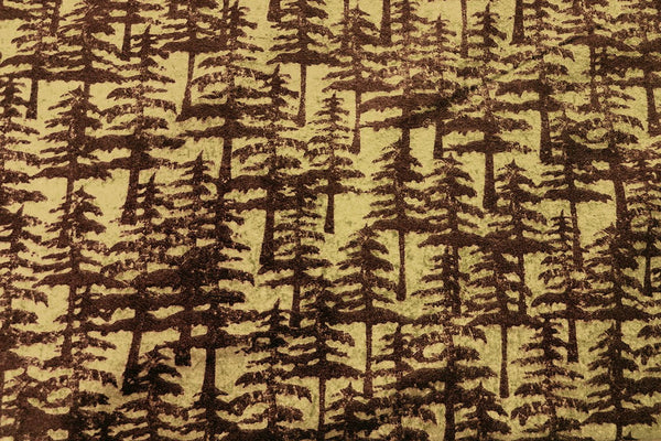 Rainbow Fabrics OF: Pine Tree At Sunset Flannelette Cotton