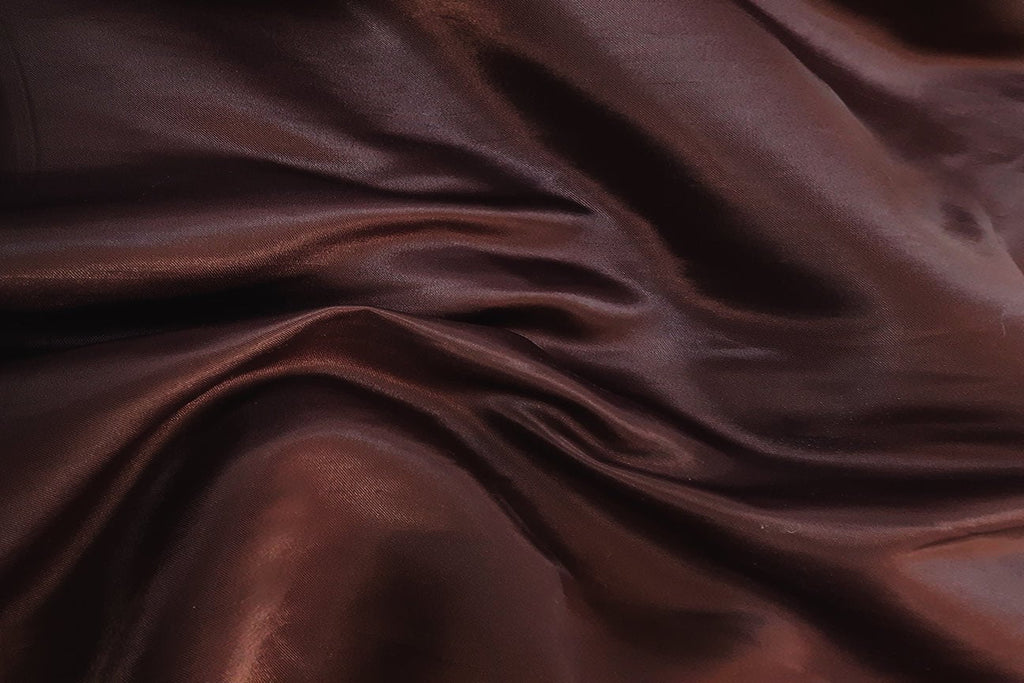 Rainbow Fabrics SS: Chocolate Brown Satin Shantung