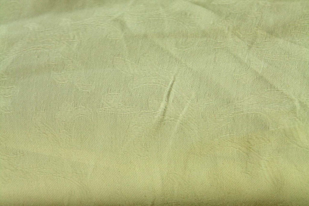 3P: Embroidered Soft Green Leave Rubber back Curtains - Rainbow Fabrics