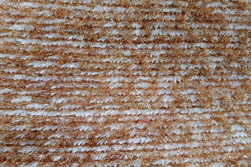 AW: White & Gold Acrylic Wool - Rainbow Fabrics