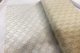Rainbow Fabrics BT: Gold floral Bridal Tulle