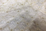 Rainbow Fabrics BT: Gold floral Bridal Tulle