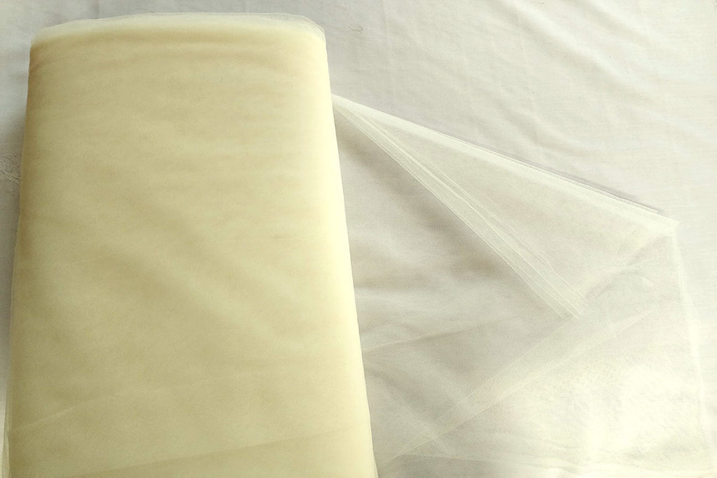 Rainbow Fabrics BT: Ivory Bridal Tulle - Made in England