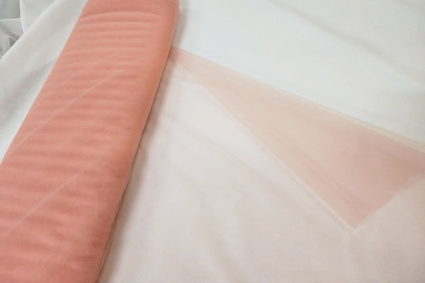 Rainbow Fabrics BT: Pink Peach Bridal Tulle