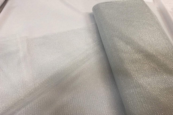 Rainbow Fabrics BT: Silver Chevron Bridal Tulle
