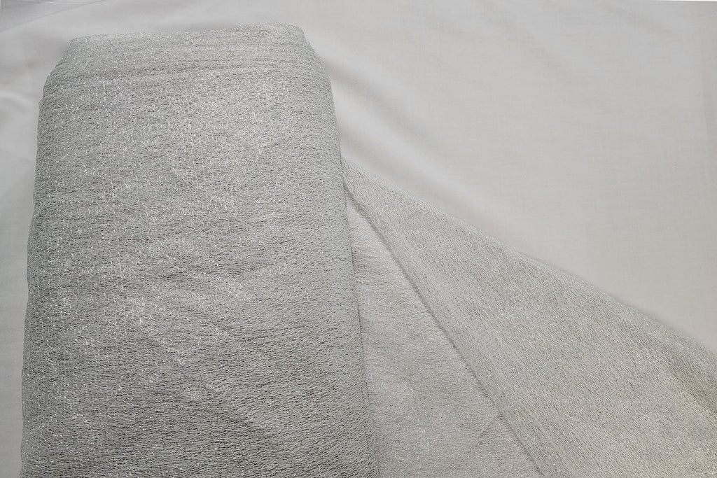 Rainbow Fabrics BT: Silver Glitter Bridal Tulle