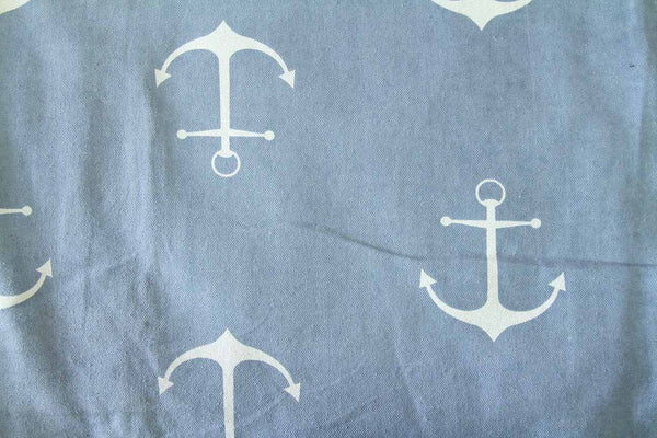 Rainbow Fabrics Ca: Anchors Away Light Blue Blue Fabric