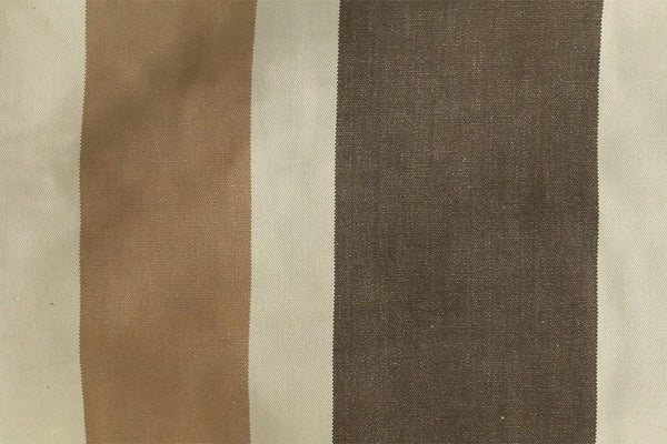 Rainbow Fabrics Cedar, Tortilla Brown Stripe on Ivory Canvas Upholstery
