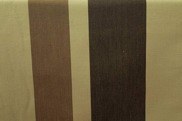 Rainbow Fabrics Chocolate Brown And Dark Peanut With Browny Beige Stripe Canvas Upholstery