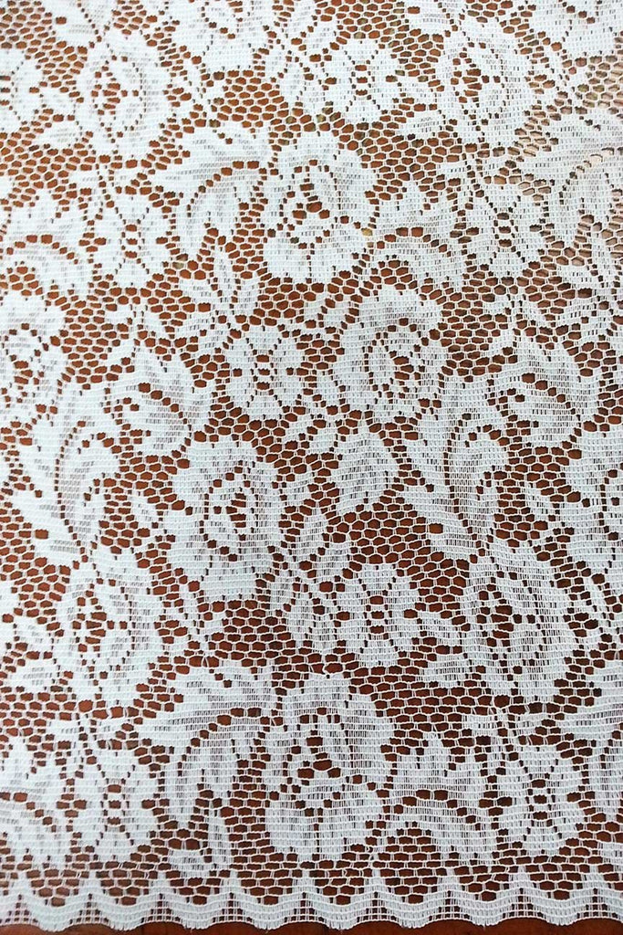 Rainbow Fabrics CL: Clarisse White Curtain Lace