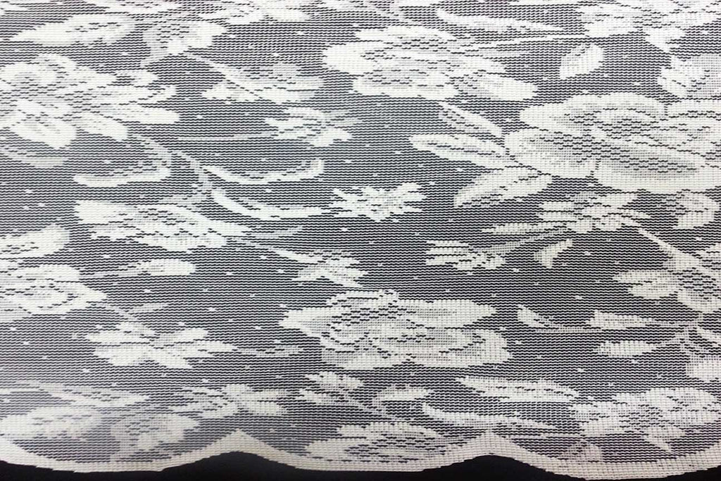 Rainbow Fabrics CL: Matilda White Curtain Lace