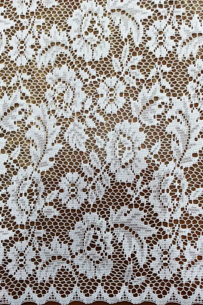 Rainbow Fabrics CL: Spring Flower Cream Curtain Lace