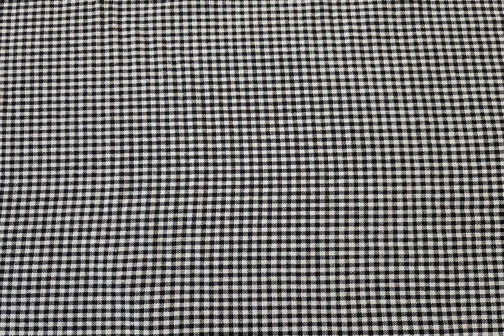 Rainbow Fabrics CLG: Black and White Check Linen Gingham - 2mm Check