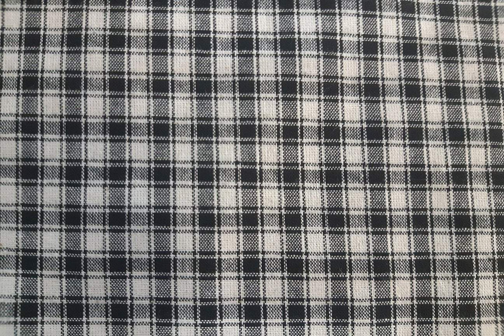 Rainbow Fabrics CLG: Black and White Check Linen Gingham - 9mm Check