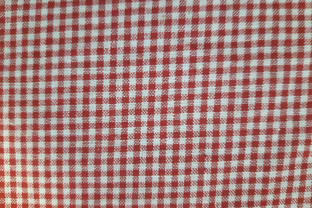 Rainbow Fabrics CLG: Deep Red and White Check Linen Gingham - 3mm Check