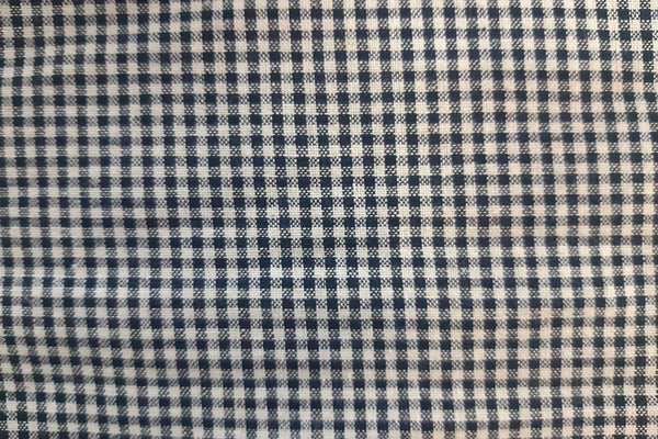 Rainbow Fabrics CLG: Navy Blue and White Check Linen Gingham - 3mm Check