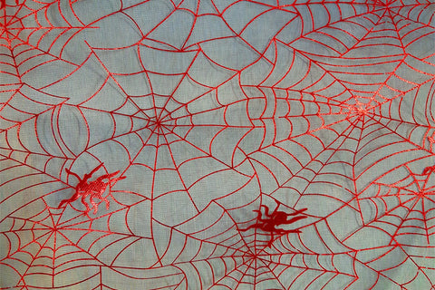 EO: Orange Spider Webs Organza SOLD OUT