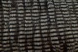 Rainbow Fabrics F1: African Porcupine - Off White And Black Stripe Faux Fur