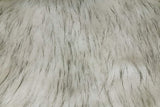 Rainbow Fabrics F1: Black Prickle Fur On Off White Faux Fur