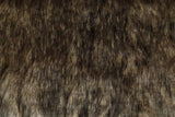 Rainbow Fabrics F1: Dark Brown And Black Wolf Faux Fur