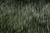 Rainbow Fabrics F1: Dark Olive Long Hair With Little Black Prickle Faux Fur