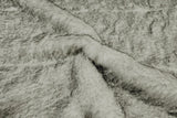 Rainbow Fabrics F1: Fine Black Hair On Off White Faux Fur