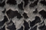 Rainbow Fabrics F1: Grey And Black Cheetah Spot Faux Fur