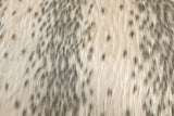 Rainbow Fabrics F1: Light Cream With Brown Stripe Faux Fur