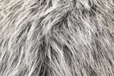 Rainbow Fabrics F1: Off White Faux Fur On Black Faux Fur