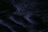Rainbow Fabrics F1: Rabbit - Dark Midnight Navy Rabbit Faux Fur