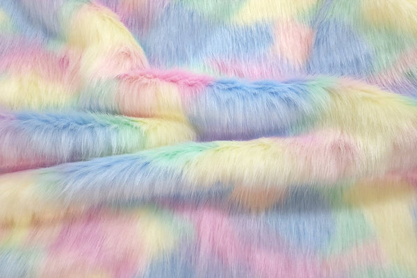 Rainbow Fabrics F1: Rainbow Faux Fur