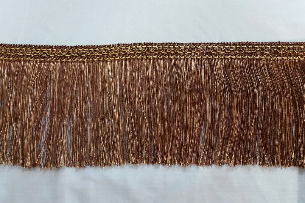 Rainbow Fabrics FT: Fringe Trim - Mixture of Light and Dark Brown