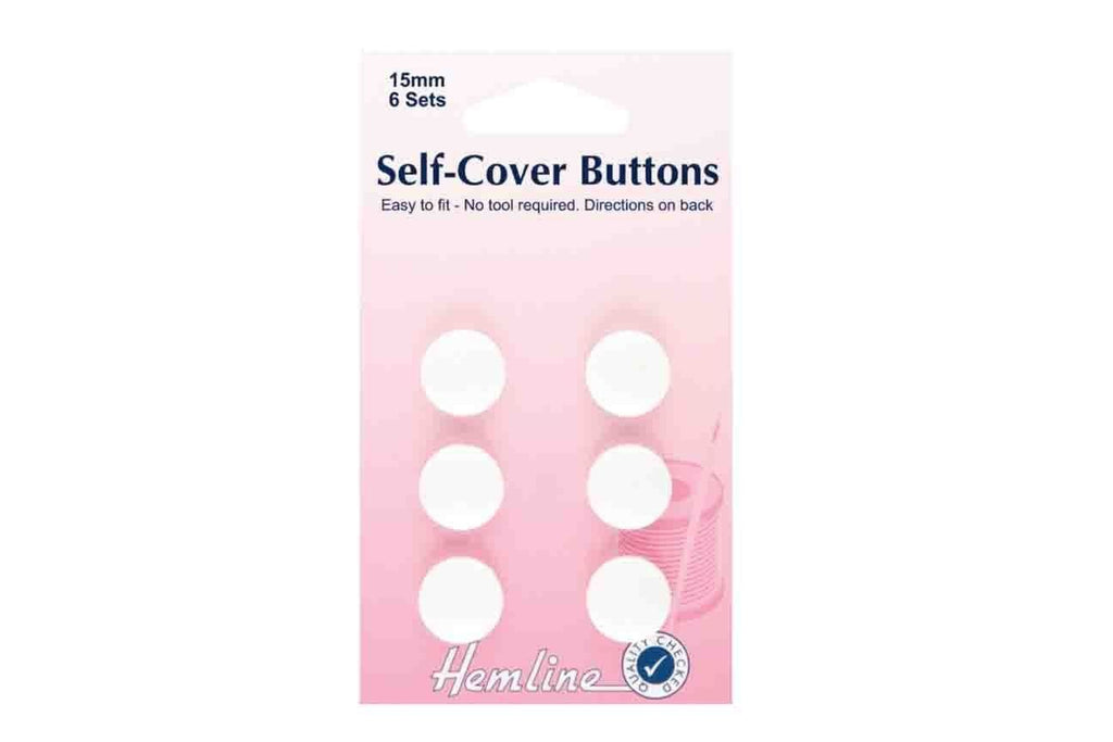 Rainbow Fabrics HY: 15mm Self-Cover Buttons
