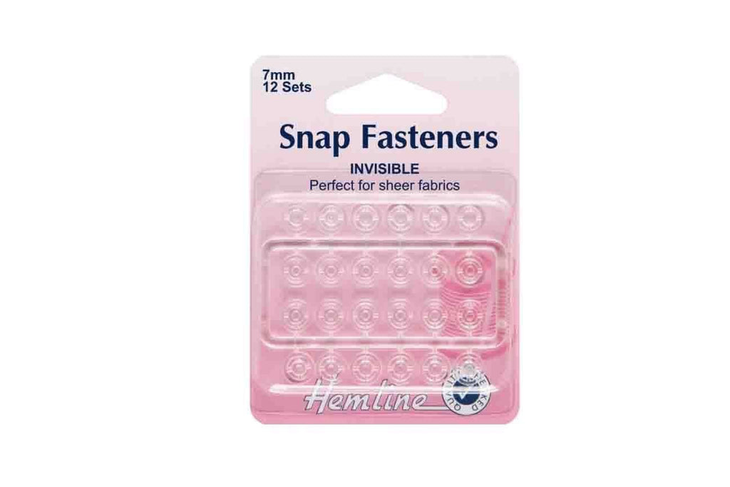 Rainbow Fabrics HY: 7mm Clear Snap Fasteners