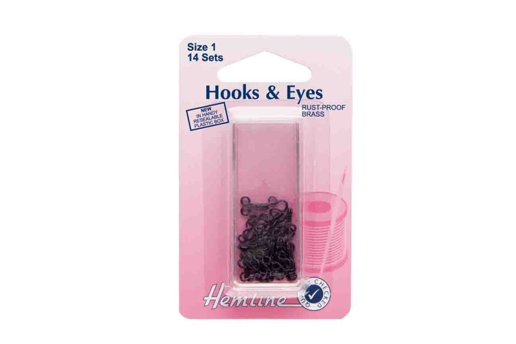 Rainbow Fabrics HY: Hooks and Eyes - Black