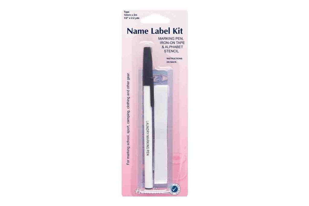 Rainbow Fabrics HY: Name Label Kit - Iron On Tape With Pen And Stencil