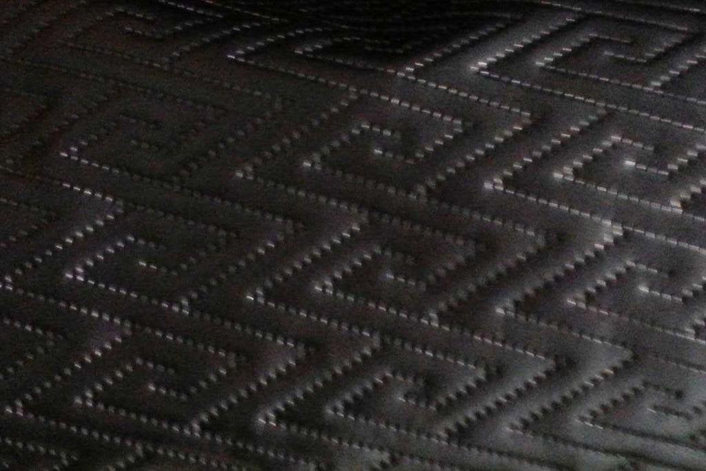 Rainbow Fabrics LE: Jagged Sawtooth Black Padded Leatherette Leatherette