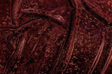 Rianbow Fabrics LF: Liquid Foil Spandex - Confetti Specs on Orange Red