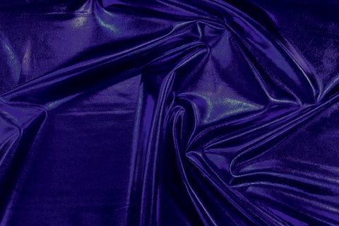 LF: Liquid Foil Spandex - Deep Blue With Purple