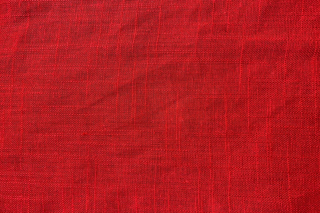 Rainbow Fabrics Lipstick Red Linen Rayon