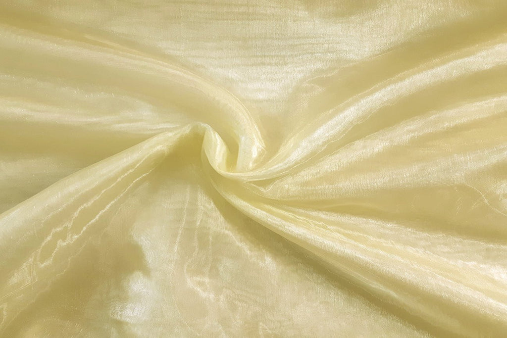 Rianbow Fabrics MO: Faded Lemon Mirror Organza Mirror Organza