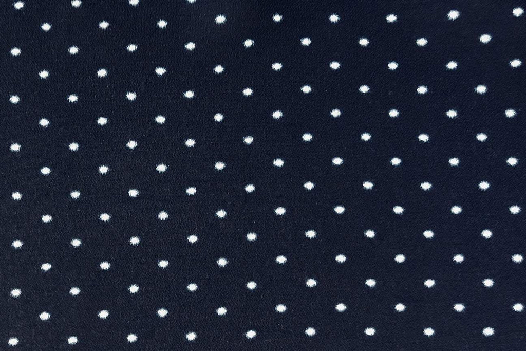 Rainbow Fabrics PTC: Small White Dot Printed Chiffon Price per meter
