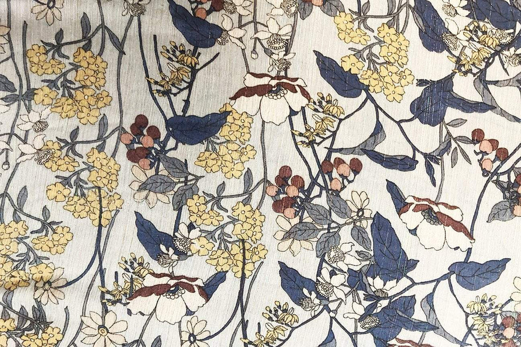 Rainbow Fabrics PTC: Wild Flower Garden Printed Chiffon Price per meter
