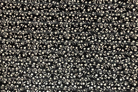 PV: Floral On Black Deluxe Stretch Printed VelvetN SOLD OUT