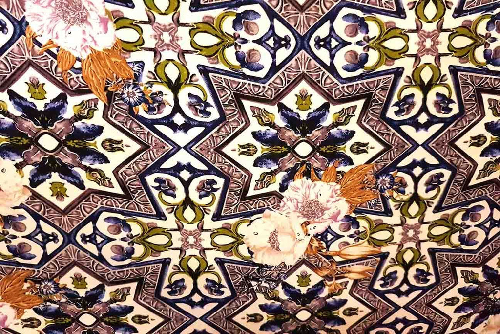 Rainbow Fabrics SS#1: Shem’s Motif Stretch Silk Satin Stretch Silk Satin