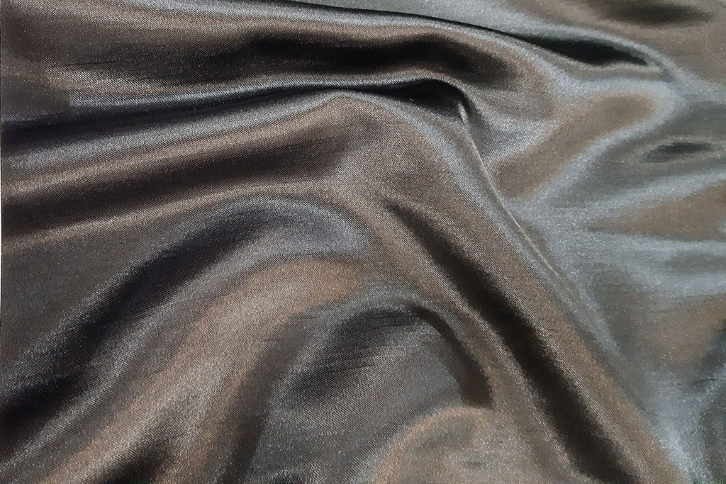 Rainbow Fabrics SS: Black Satin Shantung