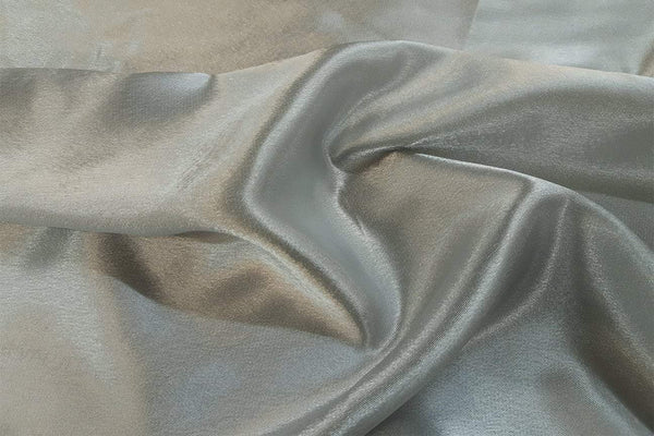 Rianbow Fabrics ST: Light Silver Texture Satin Polyester Satin