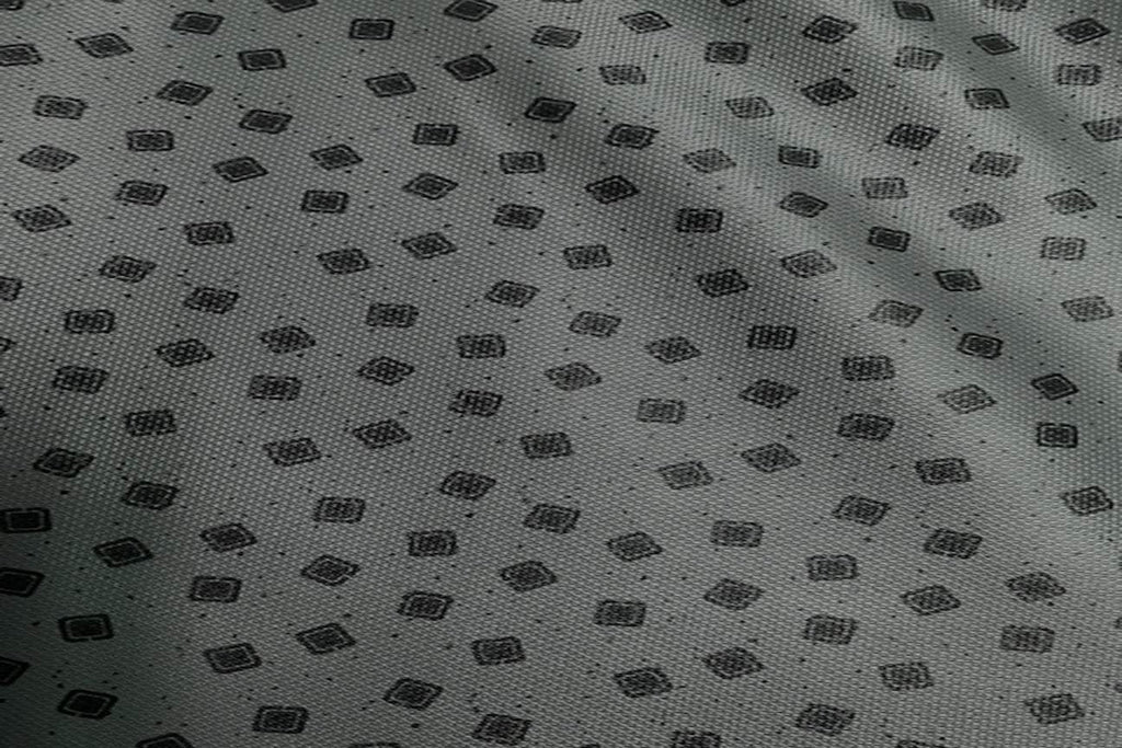 Rainbow Fabrics VE: Black Small Squares On Light Spruce Vinyl