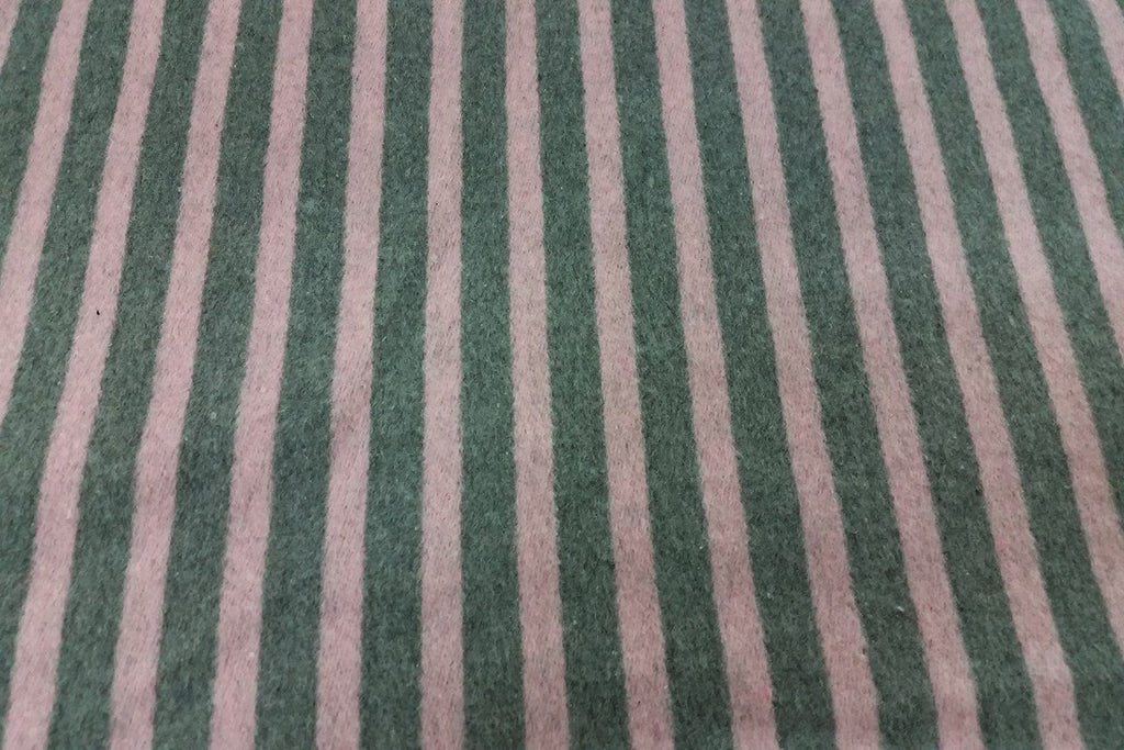 Rainbow Fabrics WF: Light Pink and Grey Stripe Wool