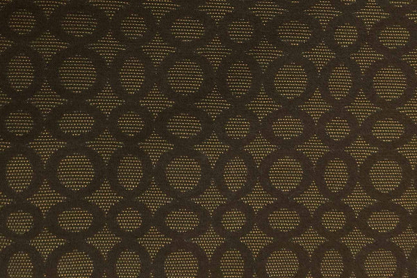 Rainbow Fabrics WU: Dark Brown Circles Waterproof Upholstery - 31